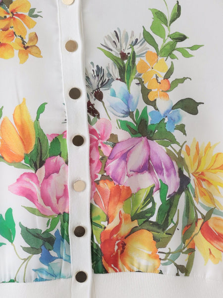 ビッグフラワーブーケカーディガン