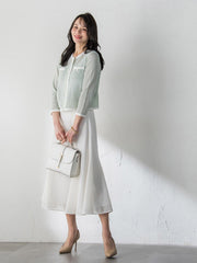 メッシュスパンコールニットカーディガン