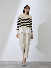 サイドスリットニット×ペプラムヘムインナーSET