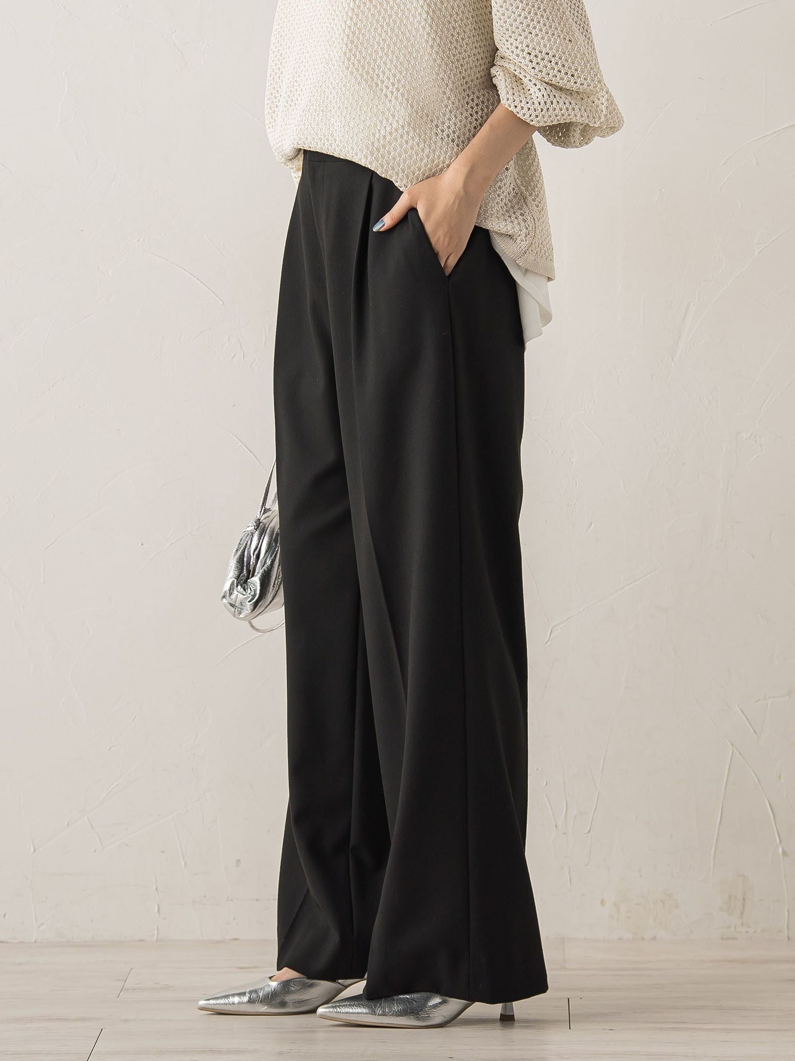 両面起毛ストレッチパンツ≪洗濯機で洗える≫