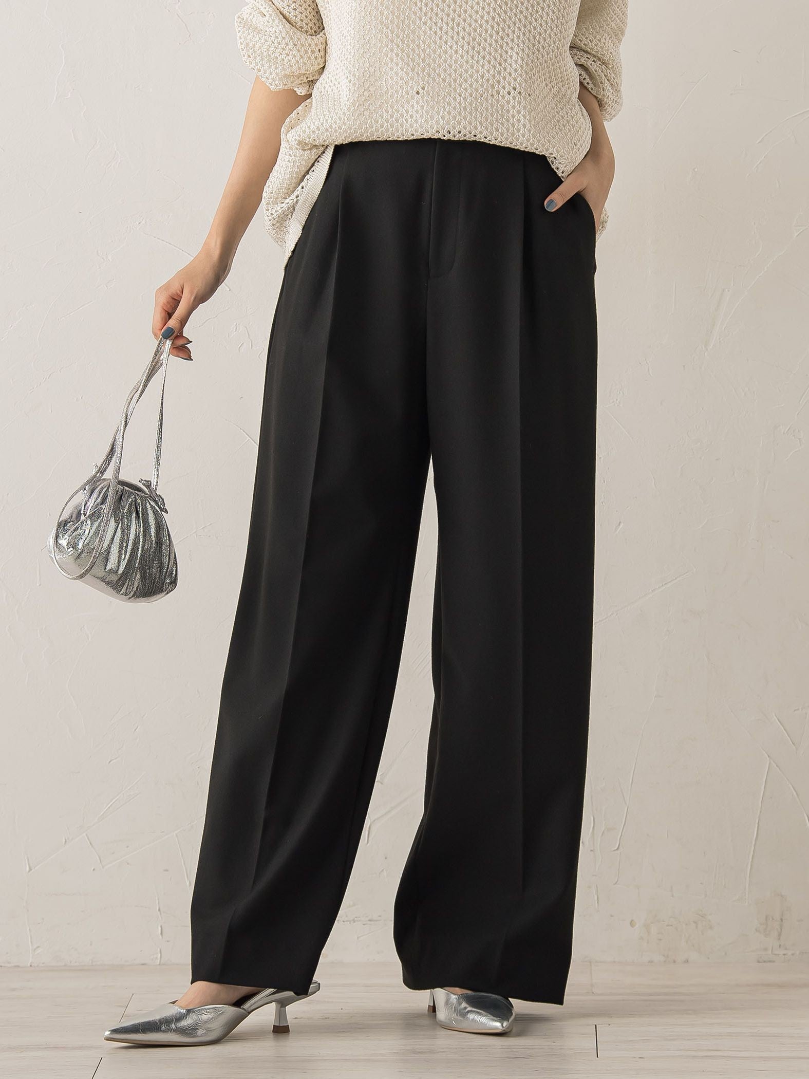 両面起毛ストレッチパンツ≪洗濯機で洗える≫