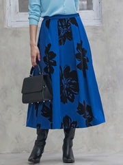 ビッグフラワーフロッキースカート