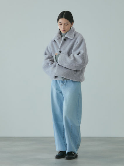 ボアコクーンスリーブブルゾン