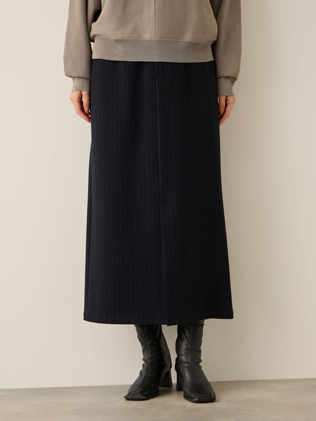 ウールライクストレッチIラインスカート≪手洗い可能≫