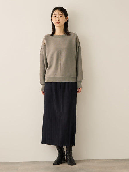 ウールライクストレッチIラインスカート≪手洗い可能≫