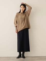 ウールライクストレッチIラインスカート≪手洗い可能≫