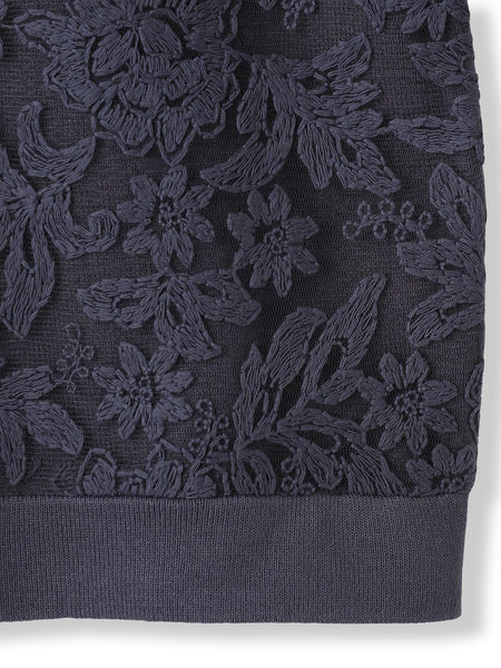 オーガンジー刺繍ミラノリブブルゾン≪手洗い可能≫