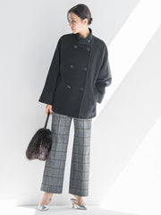両面起毛ワイドパンツ≪洗える/セットアップ対応≫