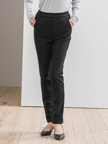 【WEB限定/大きいサイズ】”楽暖”裏起毛ハイテンションパンツ≪洗濯機で洗える≫