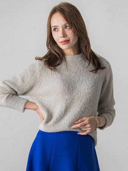 ラメシャギーニット