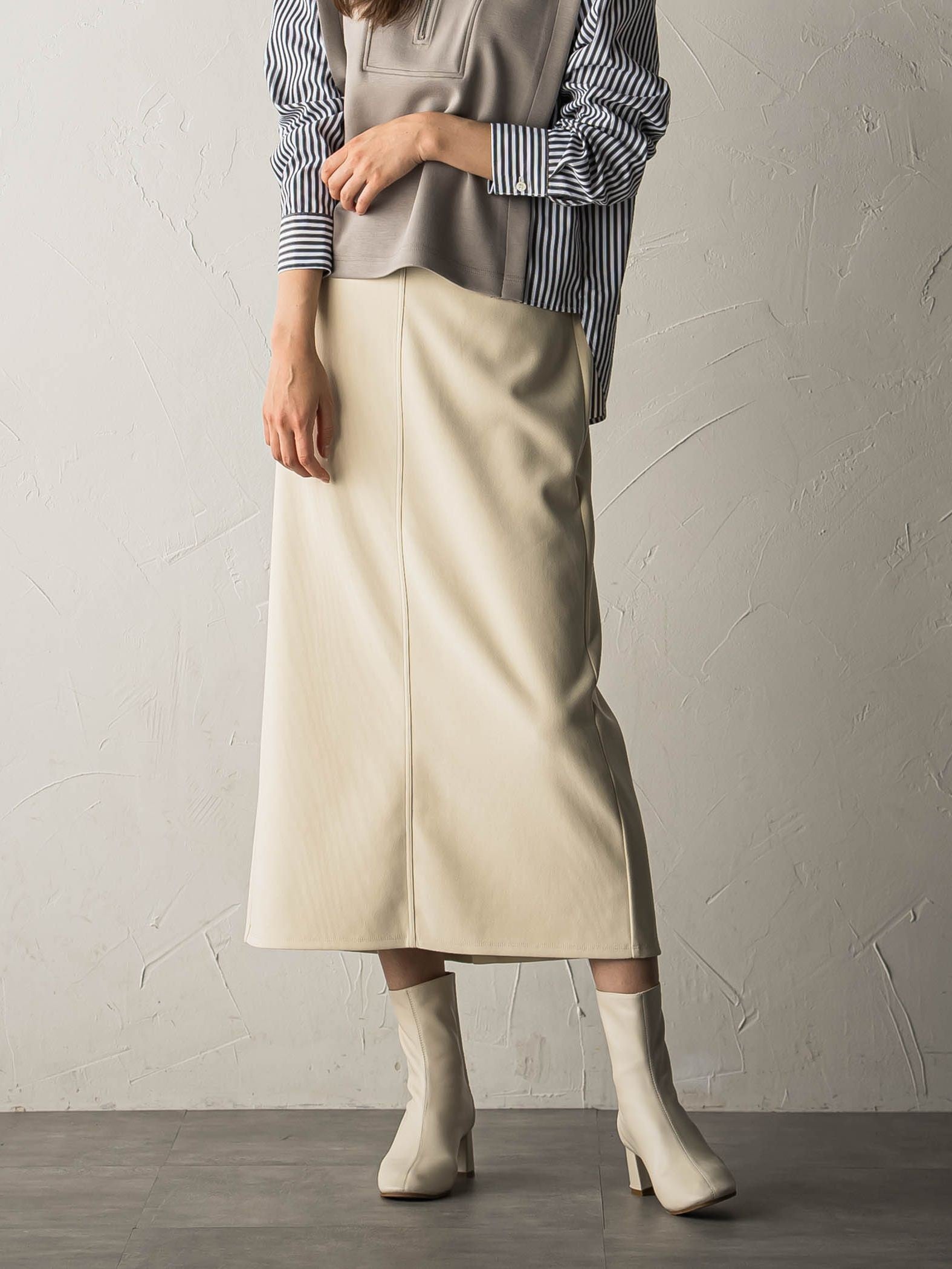 ジョーゼットダンボールAラインスカート≪セットアップ対応/洗濯機で洗える≫