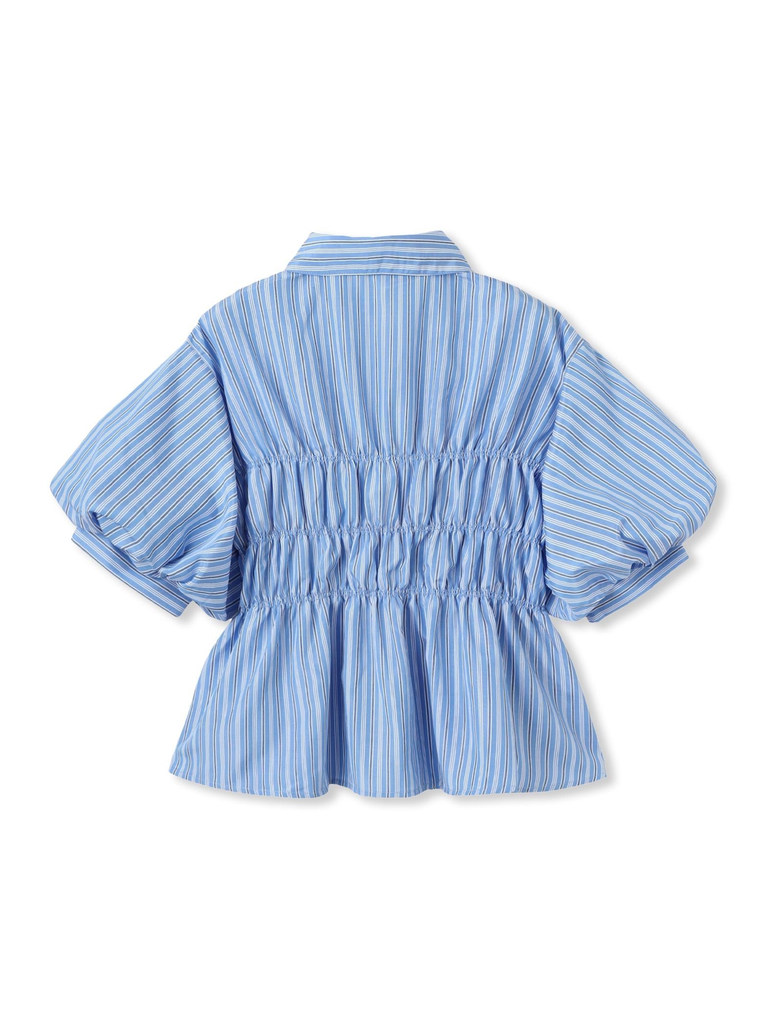 【WEB限定】シャーリングパフスリーブブラウス