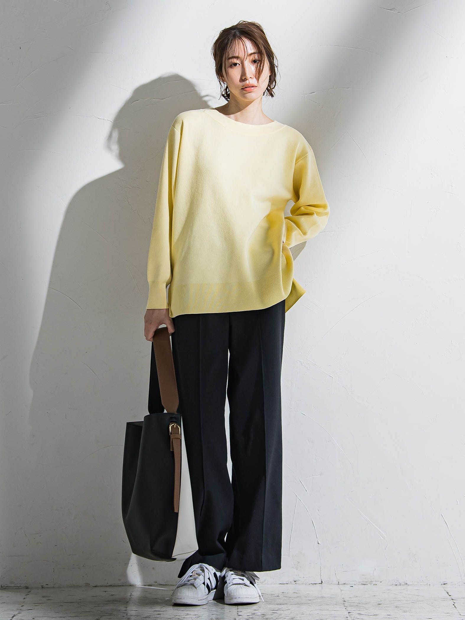【WEB限定】シェルタリングワイドパンツ≪洗濯機で洗える≫