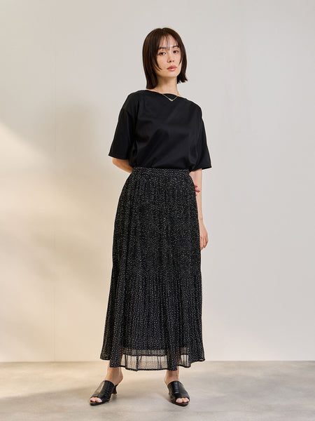 《予約》【連休。涼。軽やかに。】ボートネックT《汗じみ軽減 / 接触冷感》