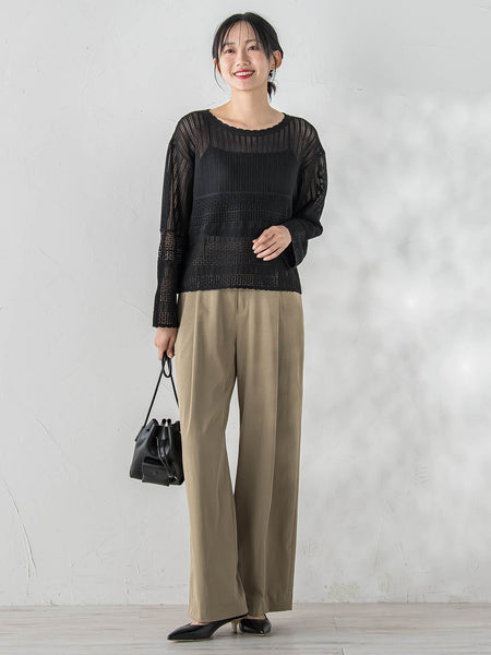 ワイドポケットタックパンツ