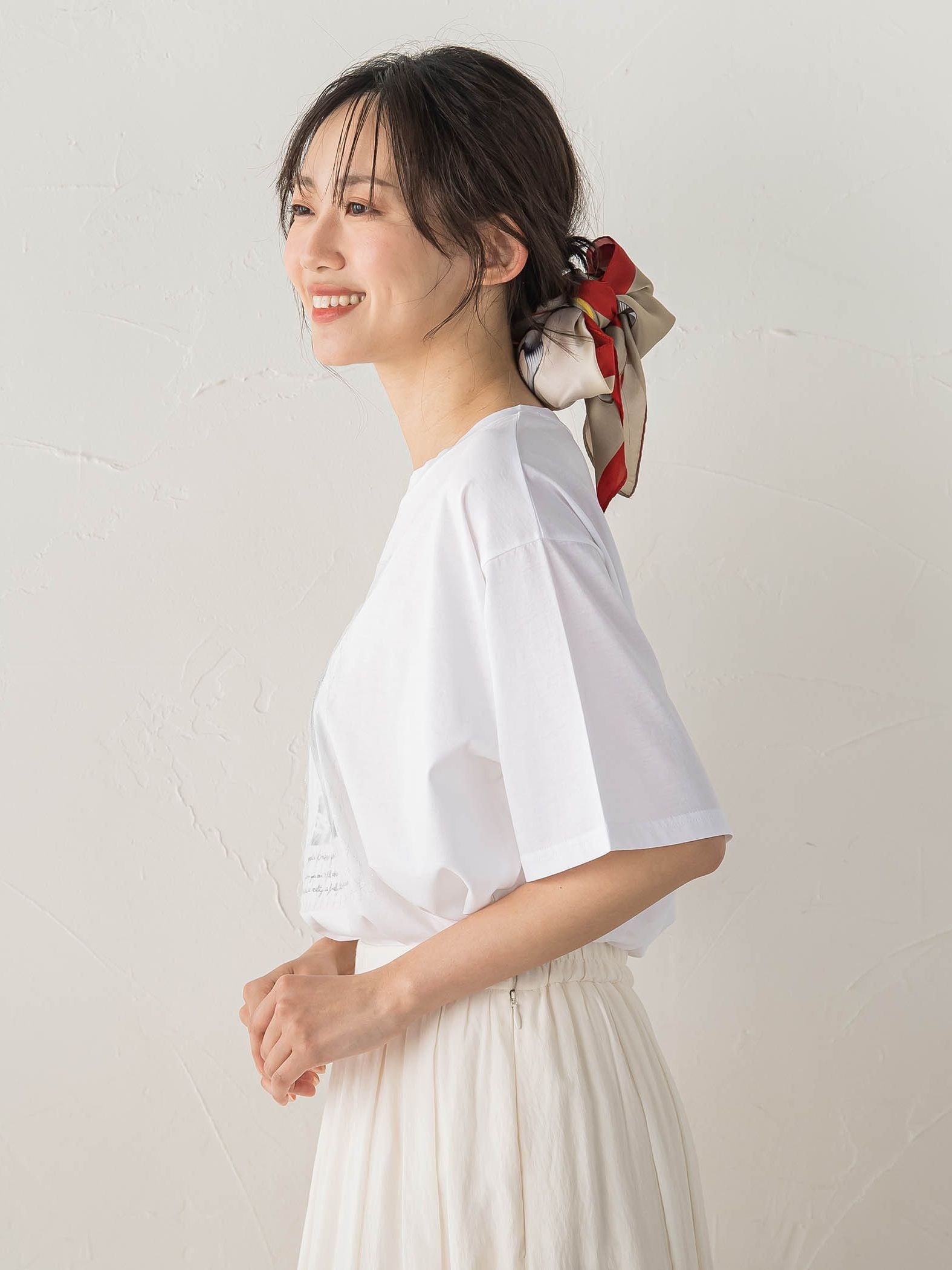 チュール重ねフォトTシャツ