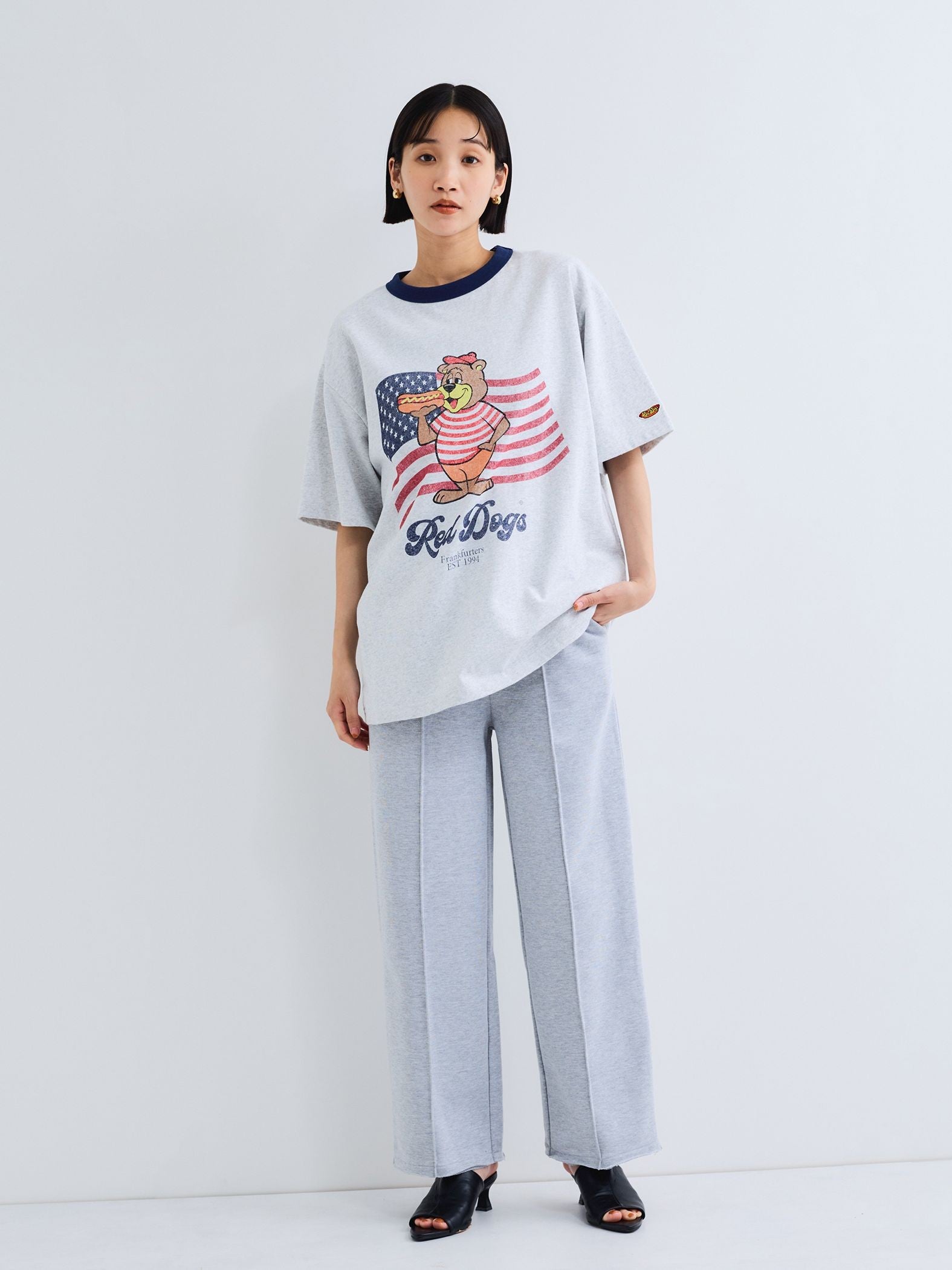 ピンタックカットオフスウェットパンツ≪手洗い可能≫
