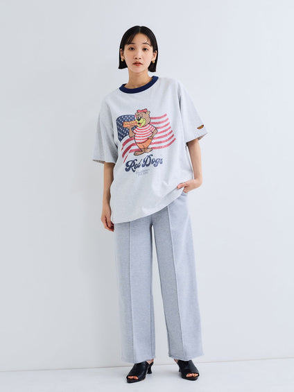 ピンタックカットオフスウェットパンツ≪手洗い可能≫