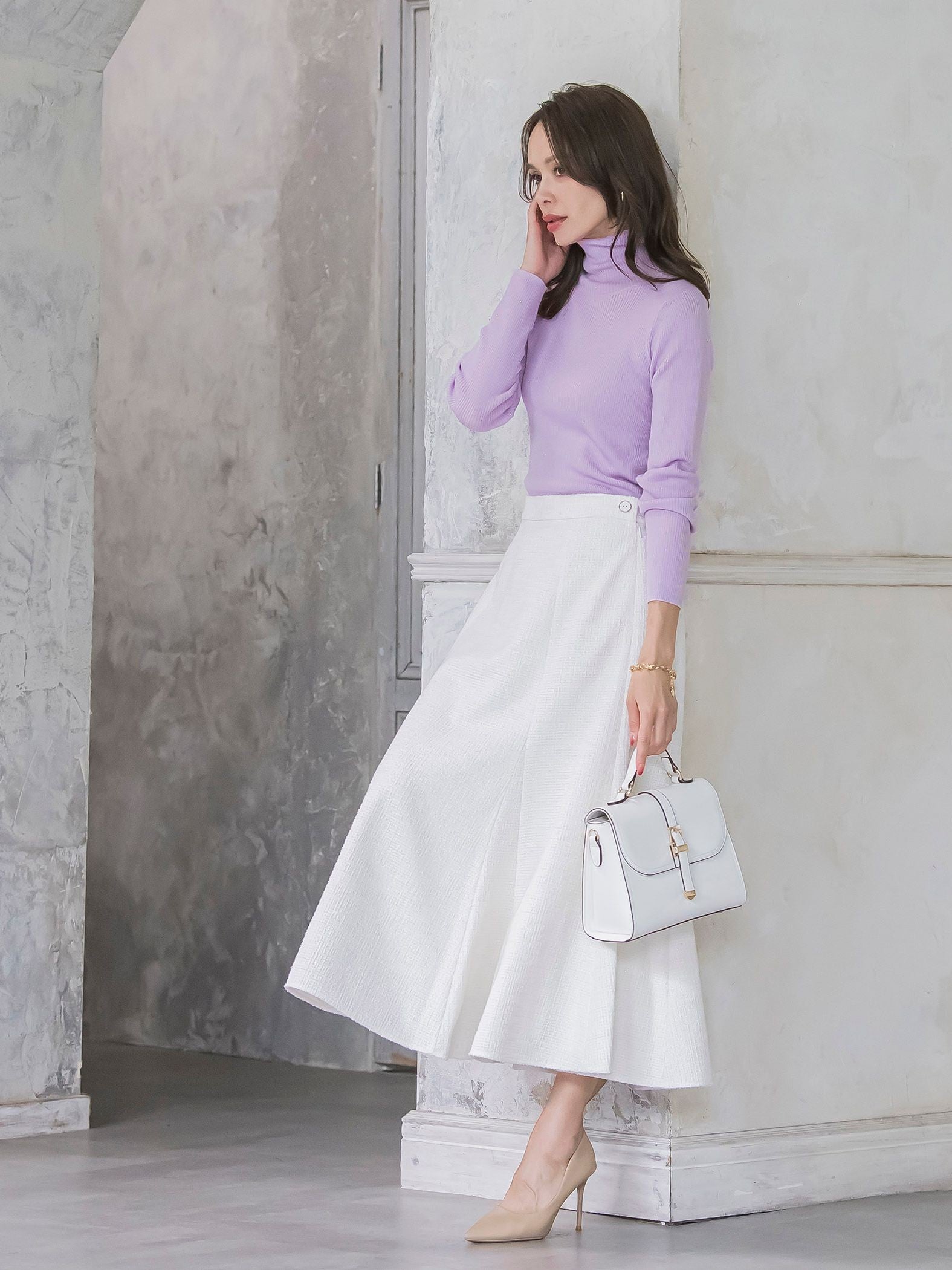 ツイードラメマーメイドスカート