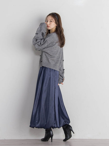 レザレクション♥ブルー♥スカート新品 ラメサテンバルーンスカート≪手洗い可能≫ | QUEENS COURT