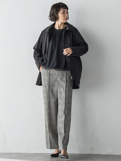 【WEB限定】”ウエストゴムで快適”ワイドパンツ≪洗濯機で洗える≫