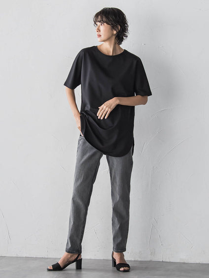 【WEB限定/大きいサイズ】”細身パンツも怖くない”Tシャツチュニック