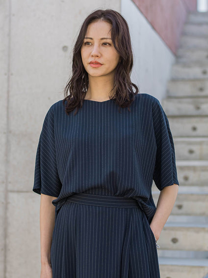 ≪シリーズ累計2万枚突破！≫【ラクする美人服】Vネックブラウス