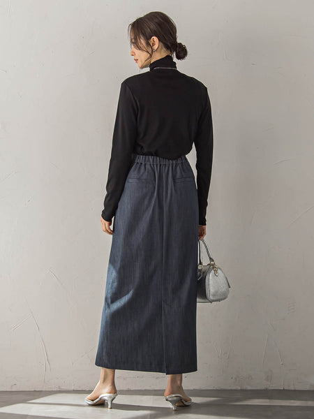 【受注会限定】コットンシルクタートルネックカットソー