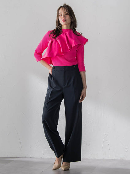 美シルエットワイドパンツ