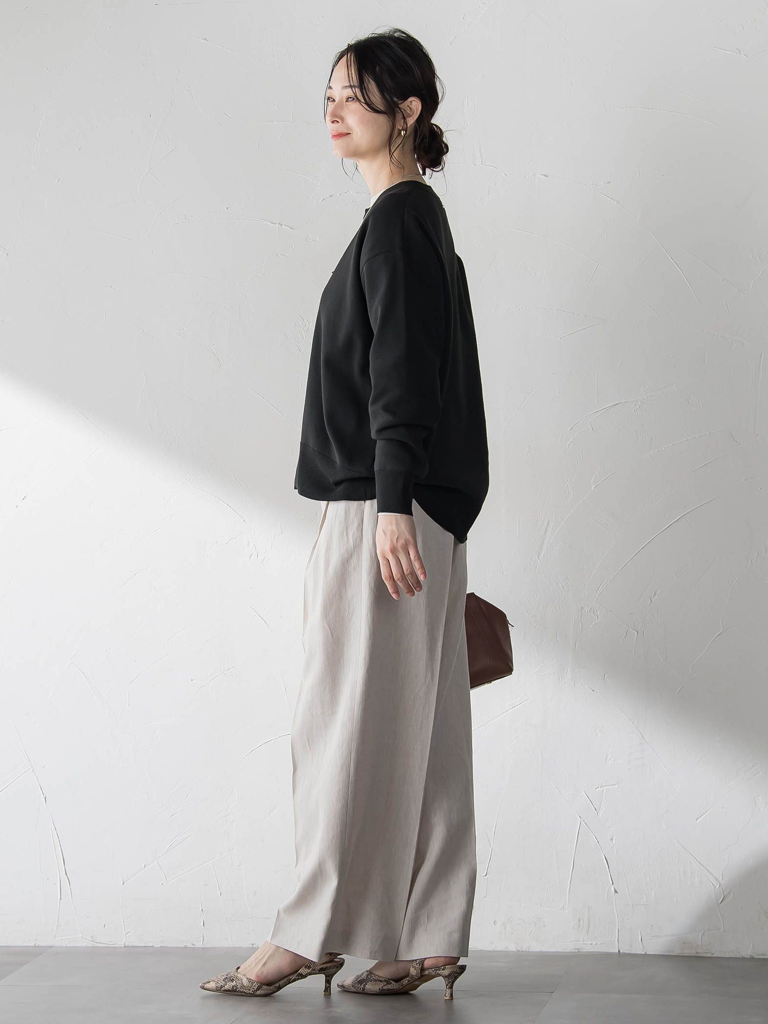 【WEB限定】お肌にやさしいファスナーニット≪手洗い≫