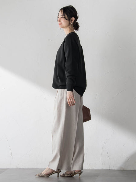 【WEB限定】お肌にやさしいファスナーニット≪手洗い≫