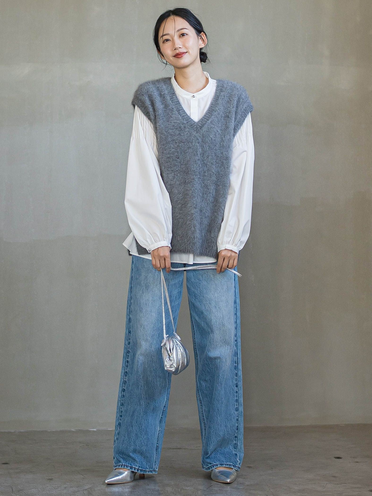 TCタイプライターブラウス≪洗濯機で洗える≫