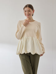 シルキースムースバルーンヘムカットソー≪手洗い可能≫