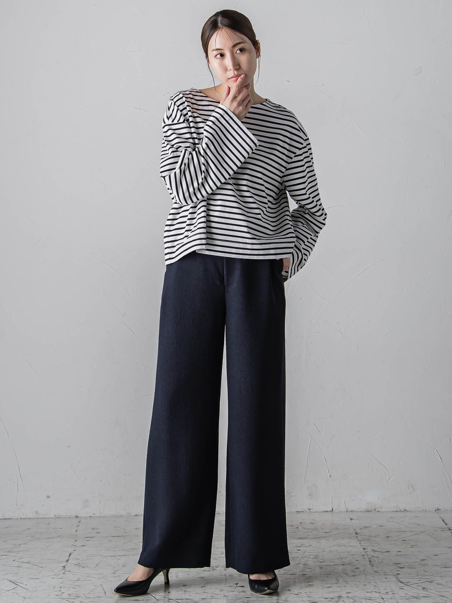 ノンウールツィードパンツ≪洗濯機で洗える/セットアップ対応≫