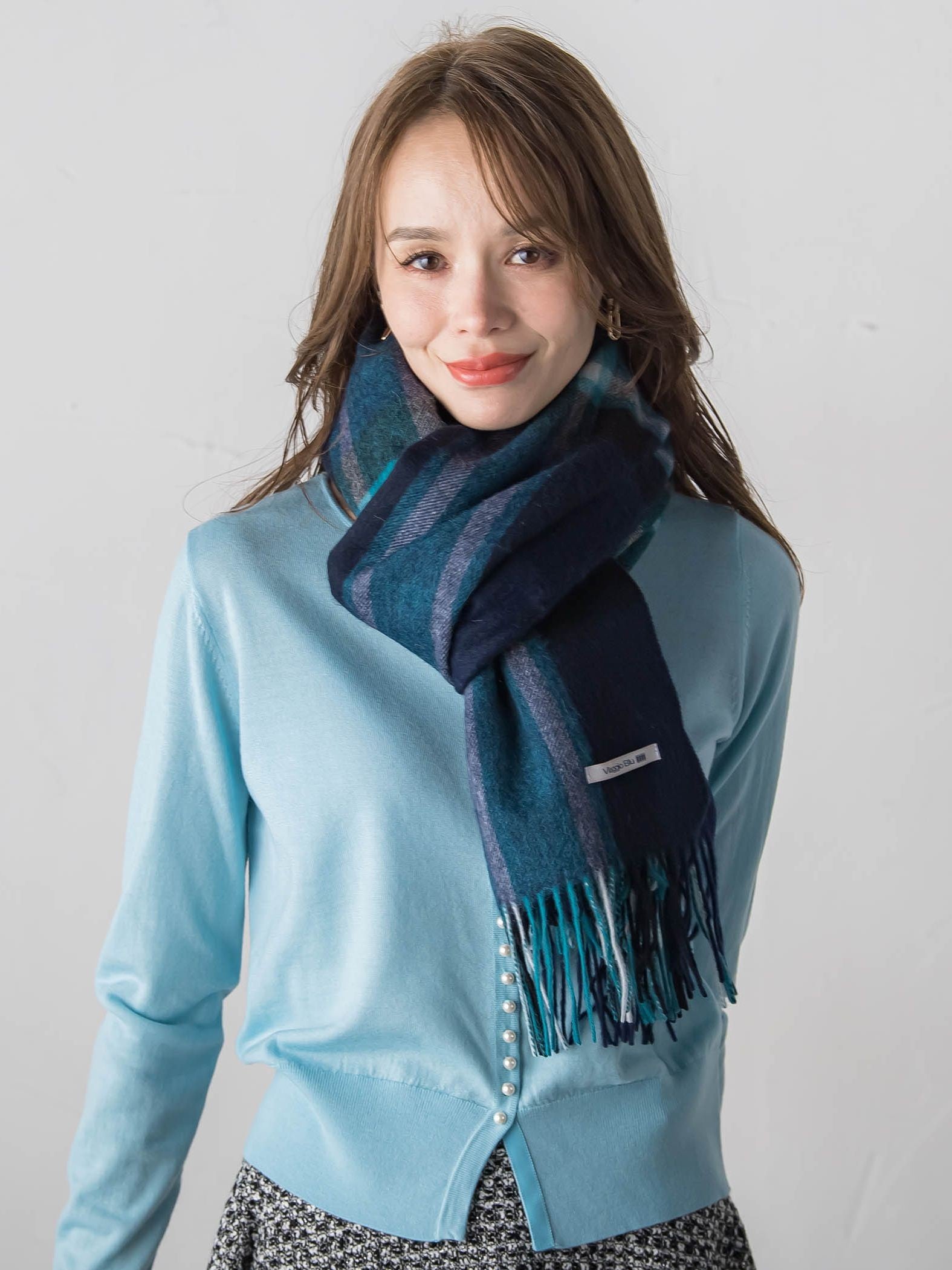 チェックマフラー