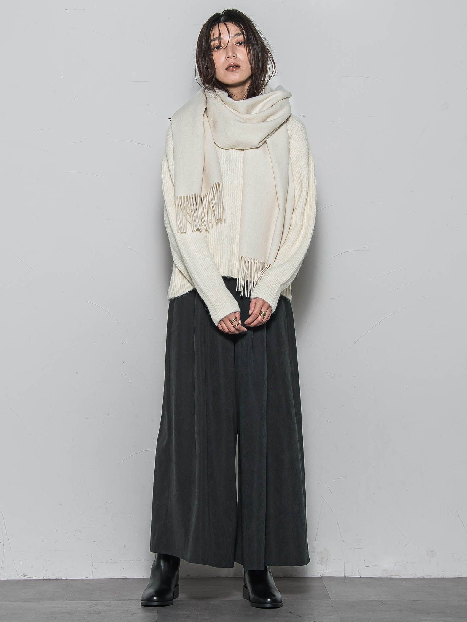 フラッフィークルーネックニット≪手洗い可能≫