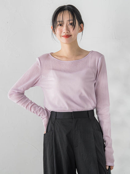 コットンサラチュールカットソー