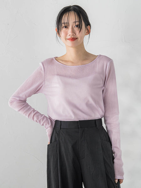 コットンサラチュールカットソー