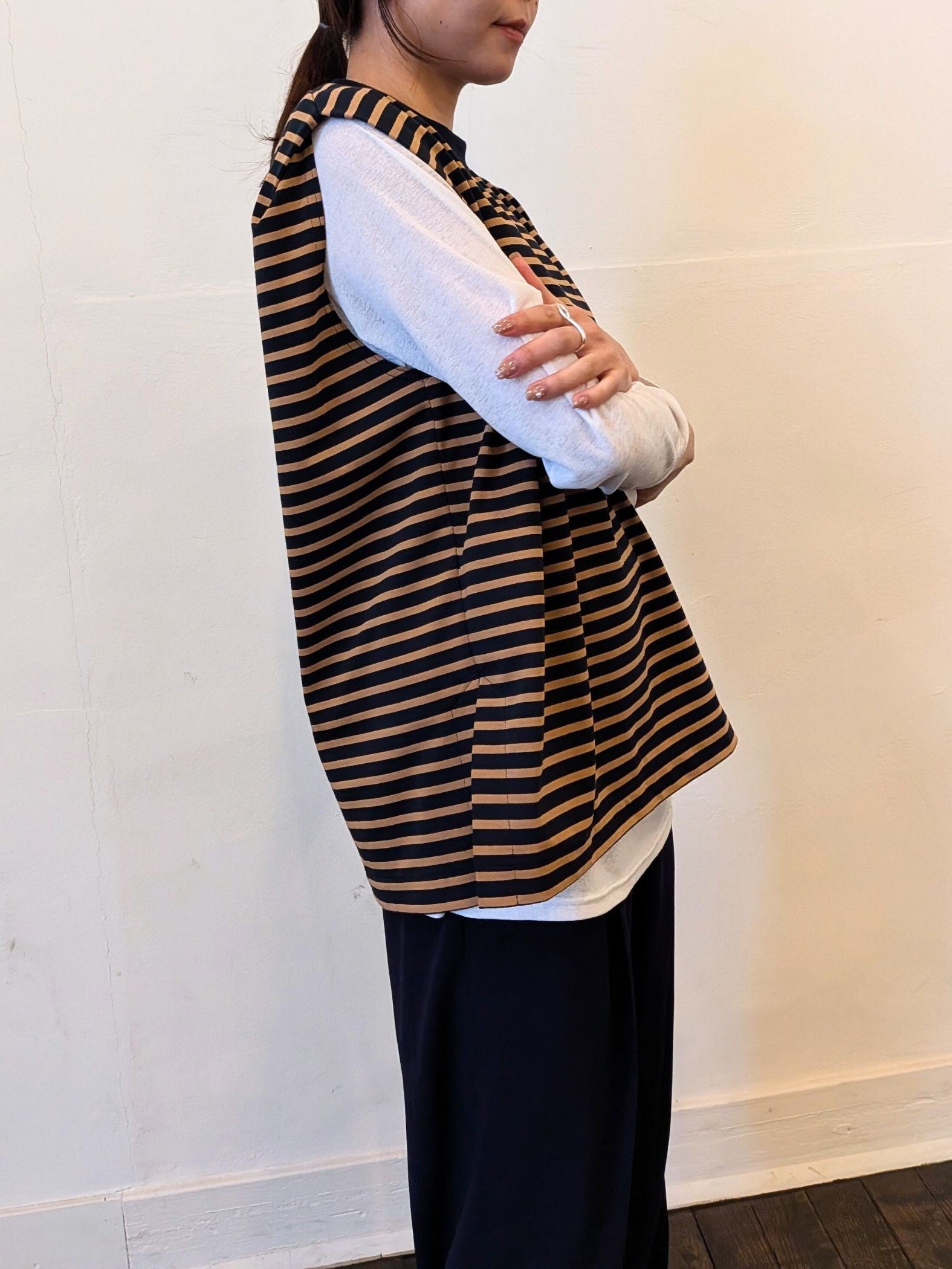 《予約販売》crew neck vest　【日本製】