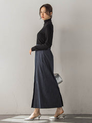【受注会限定】コットンシルクタートルネックカットソー
