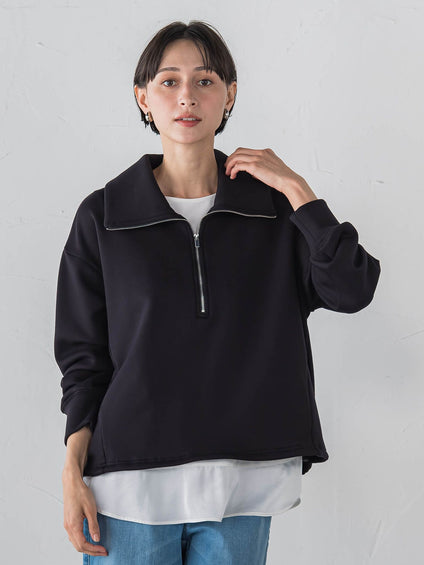 【WEB限定】裏起毛ジッププルオーバー