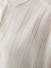 【WEB限定】T/Cストライプブラウス