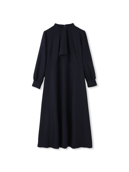 バックサテンジョーゼットワンピース