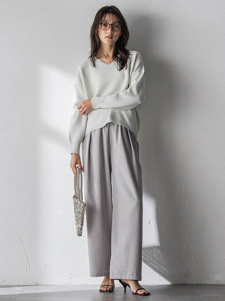 【一瞬で楽とキレイを叶える】タンブラーオックスイージーワイドパンツ≪手洗い可能≫