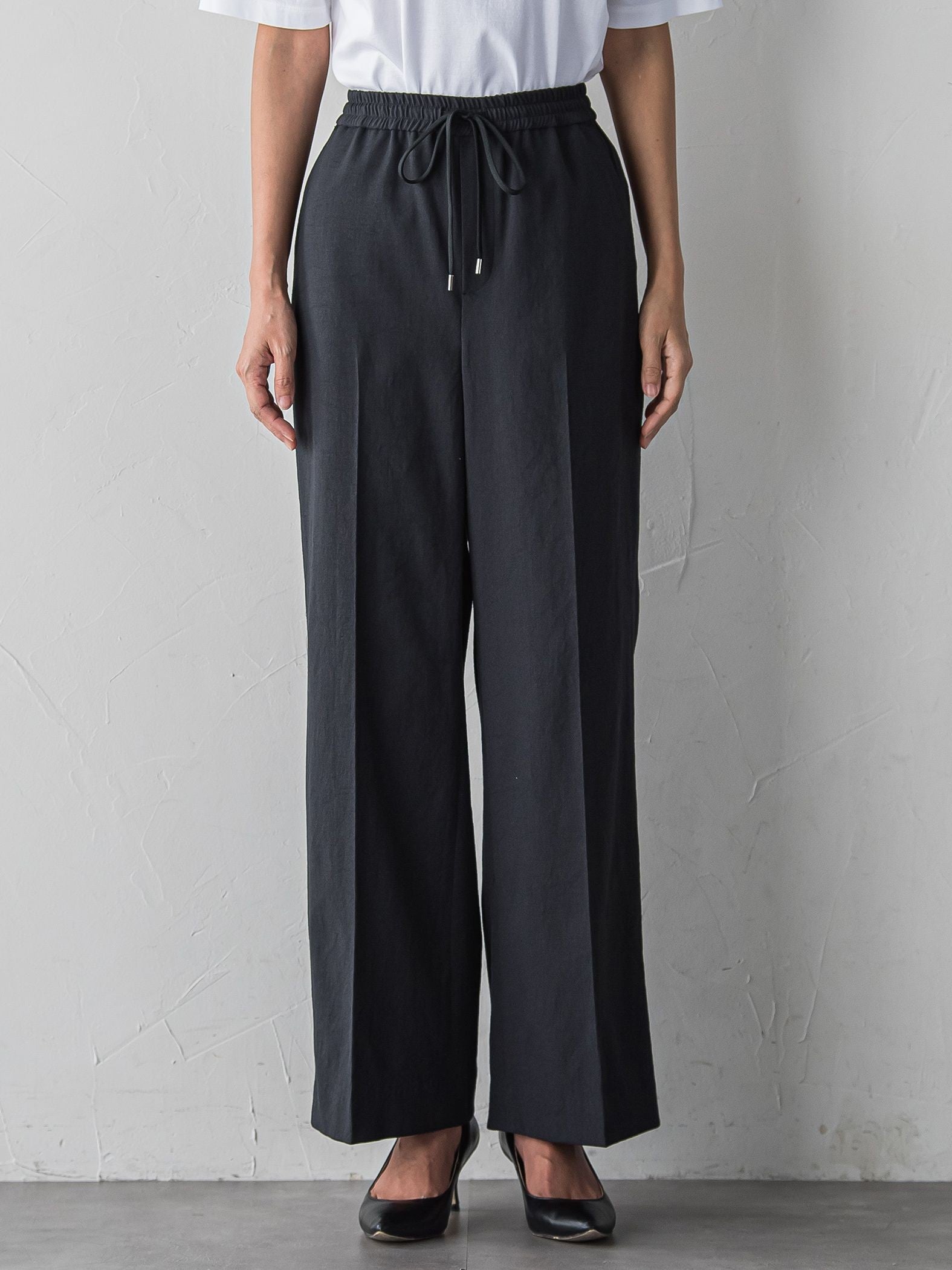 【大きいサイズ】シェルタリングワイドパンツ