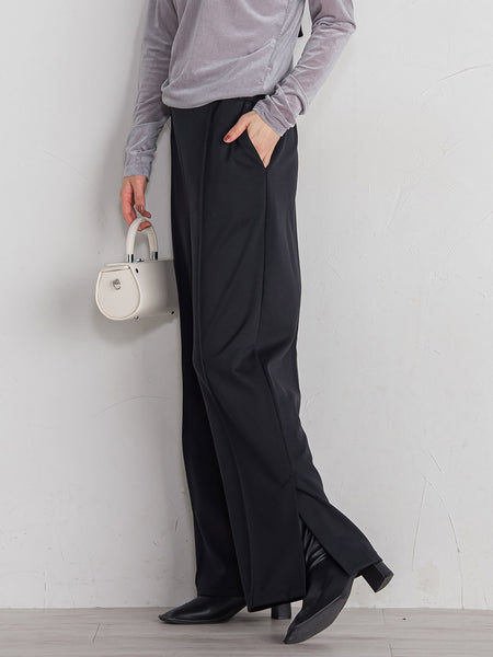 ポンチサイドスリットワイドパンツ≪セットアップ対応/手洗い可能≫