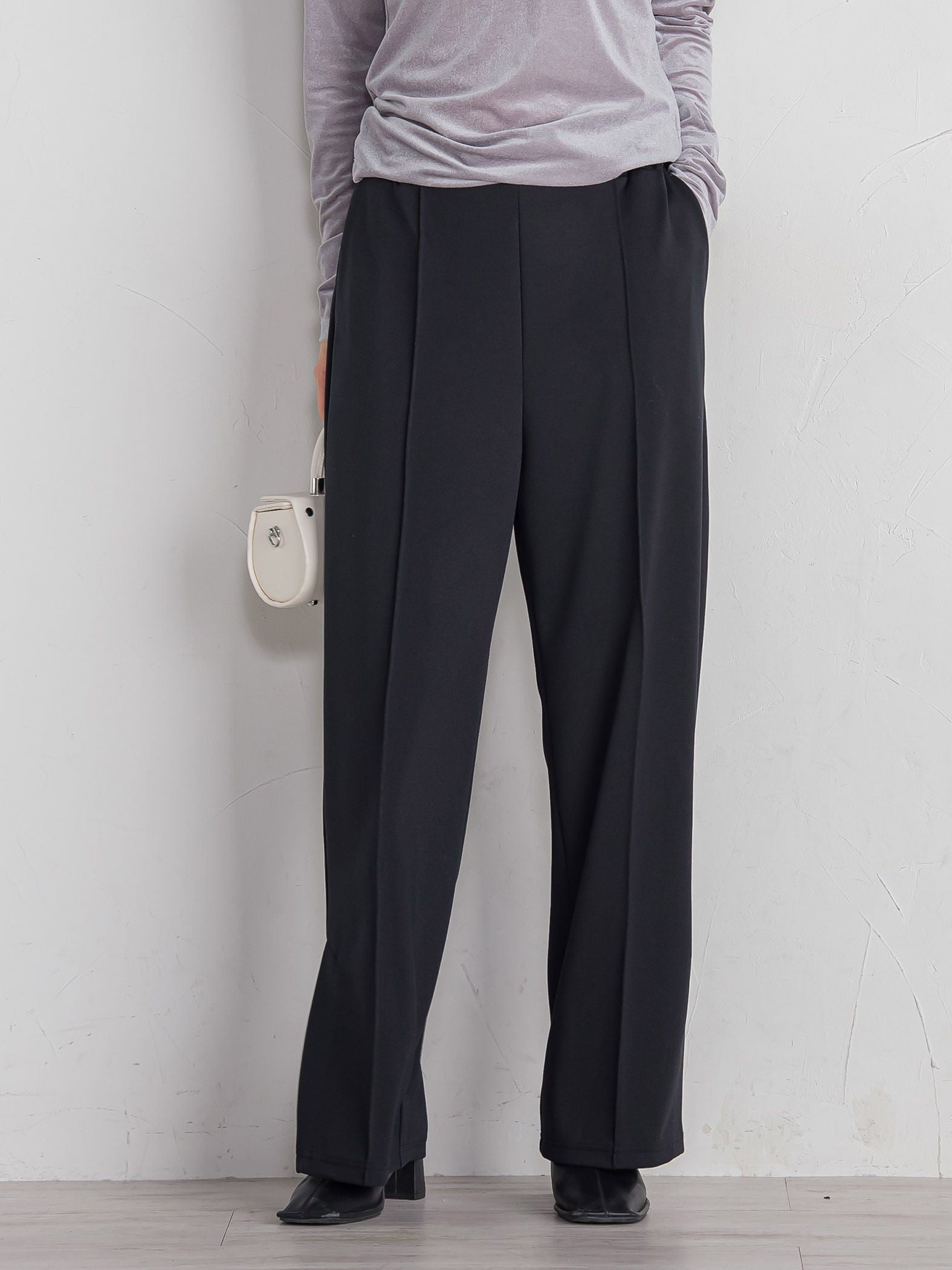 ポンチサイドスリットワイドパンツ≪セットアップ対応/手洗い可能≫