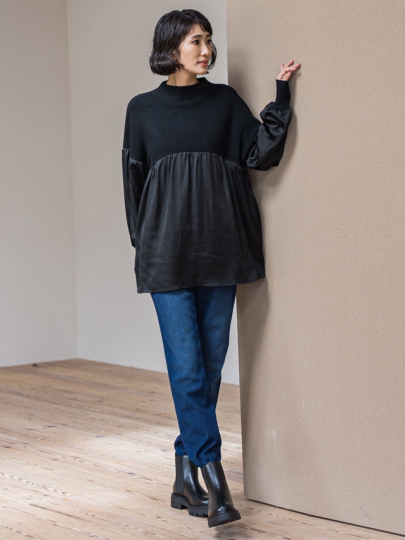 【WEB限定/大きいサイズ】”楽暖”あったか裏起毛スキニーデニム≪洗濯機で洗える≫