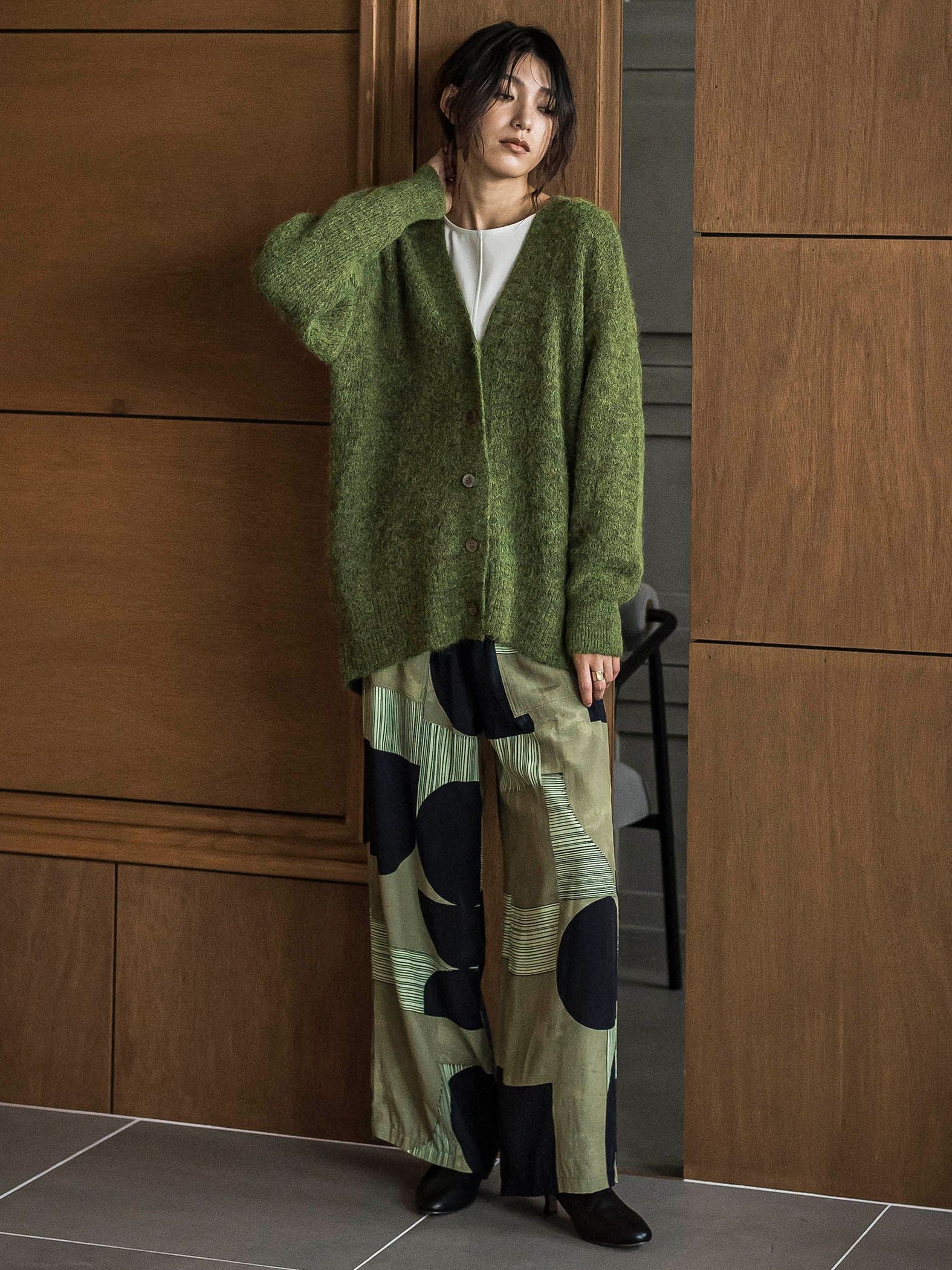 IPEKER幾何柄イージーワイドパンツ≪手洗い可能≫