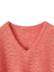 【WEB限定】スパンコールシャギーニットプルオーバー≪手洗い可能≫